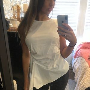 Bailey 44 white scrunch blouse